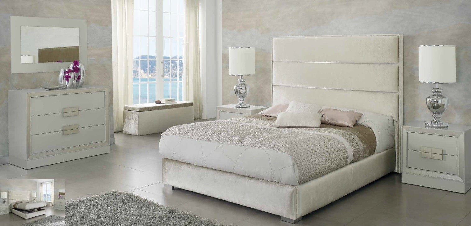 Estila Luxusní čalouněná postel CLAUDIA s vysokým prošívaným čelem a úložným prostorem 200 cm