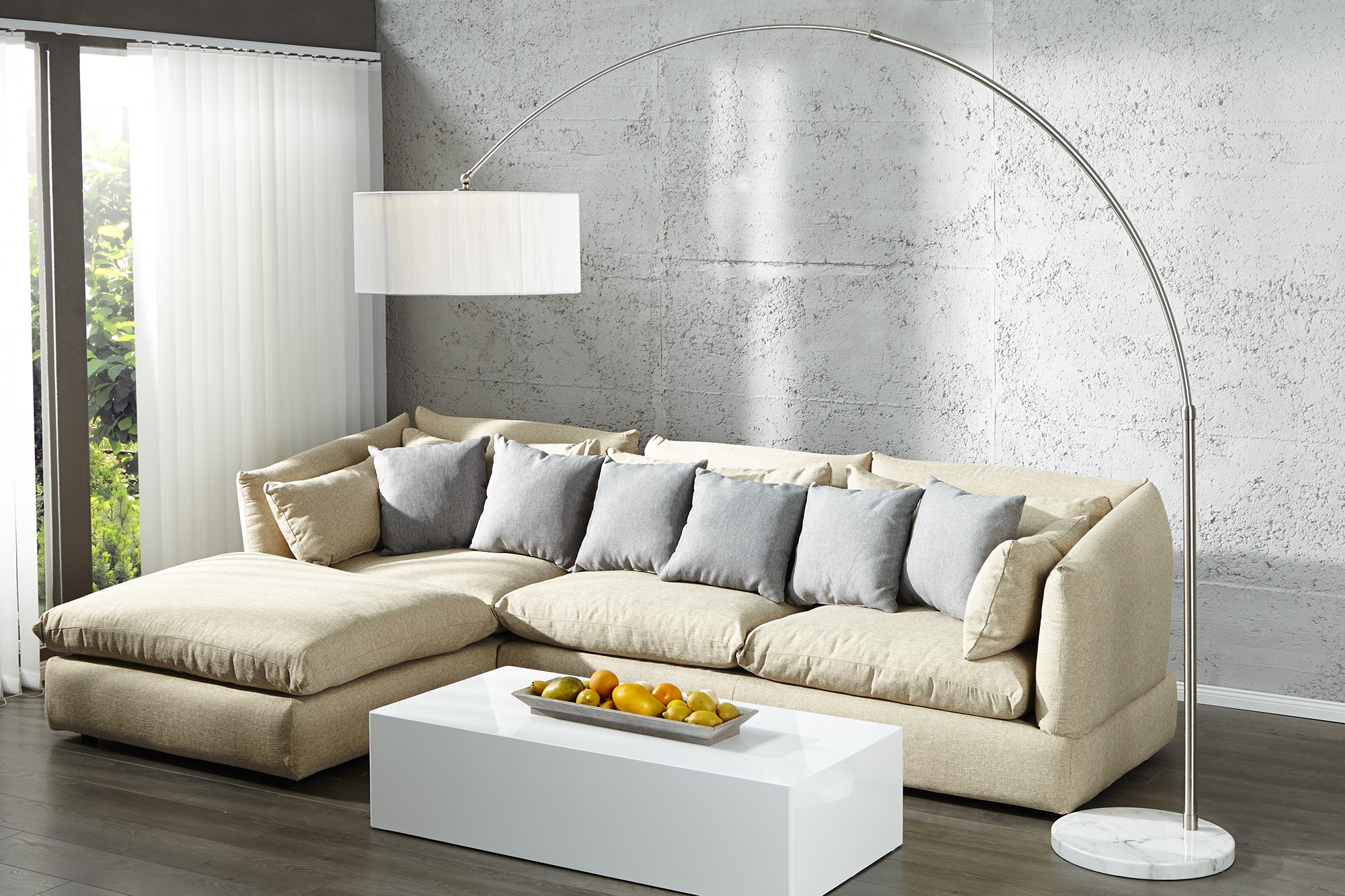 Estila Designová stojací moderní lampa Extenso bílá