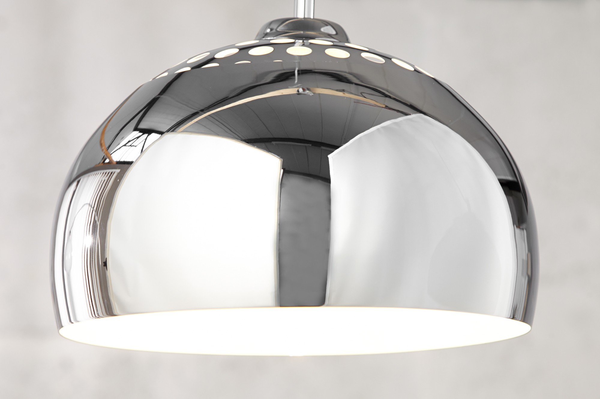 Levně Estila Moderní designové závěsné svítidlo Chrome Ball