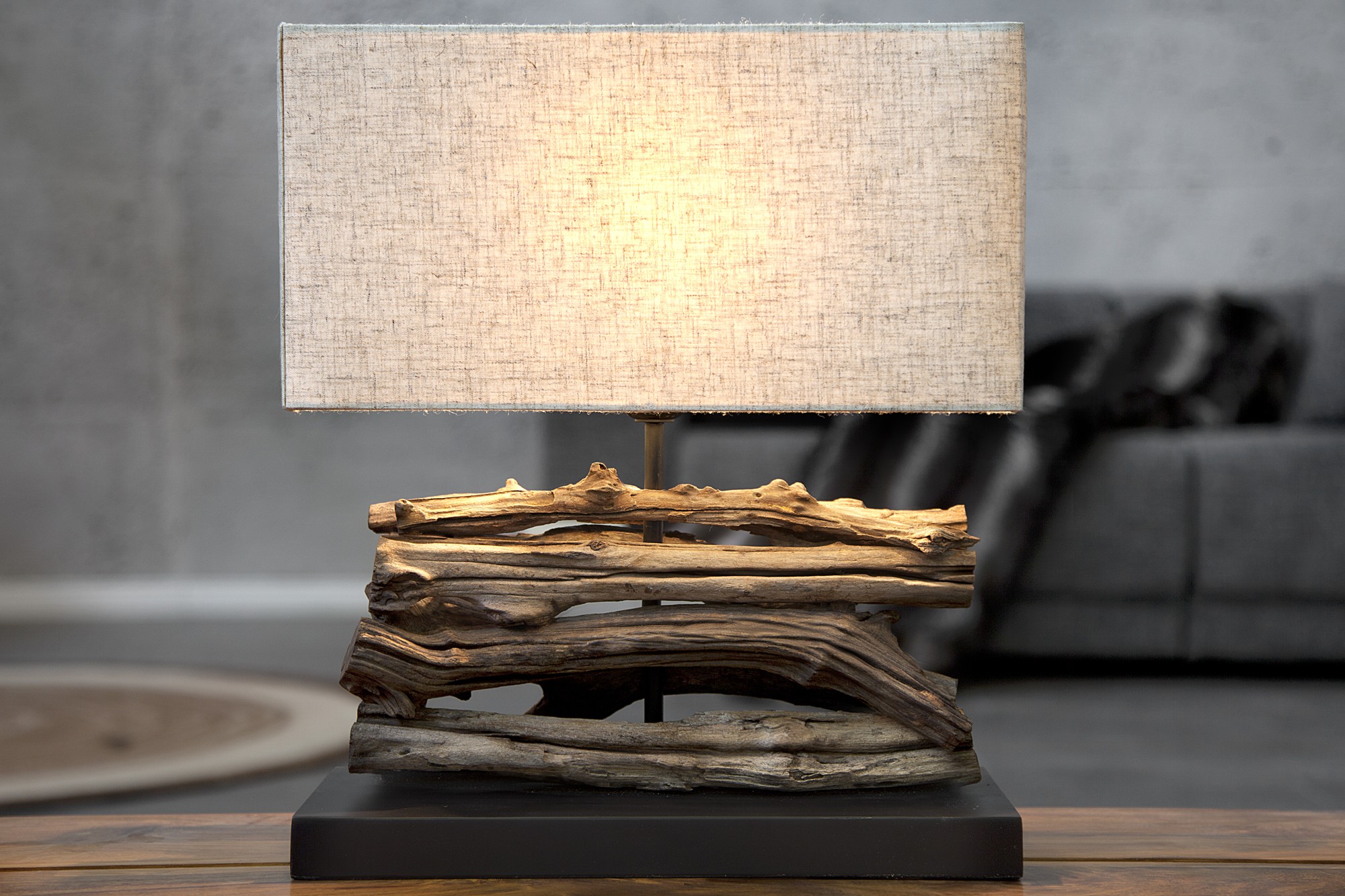 Estila Designová stolní lampa Periferní 40cm béžová