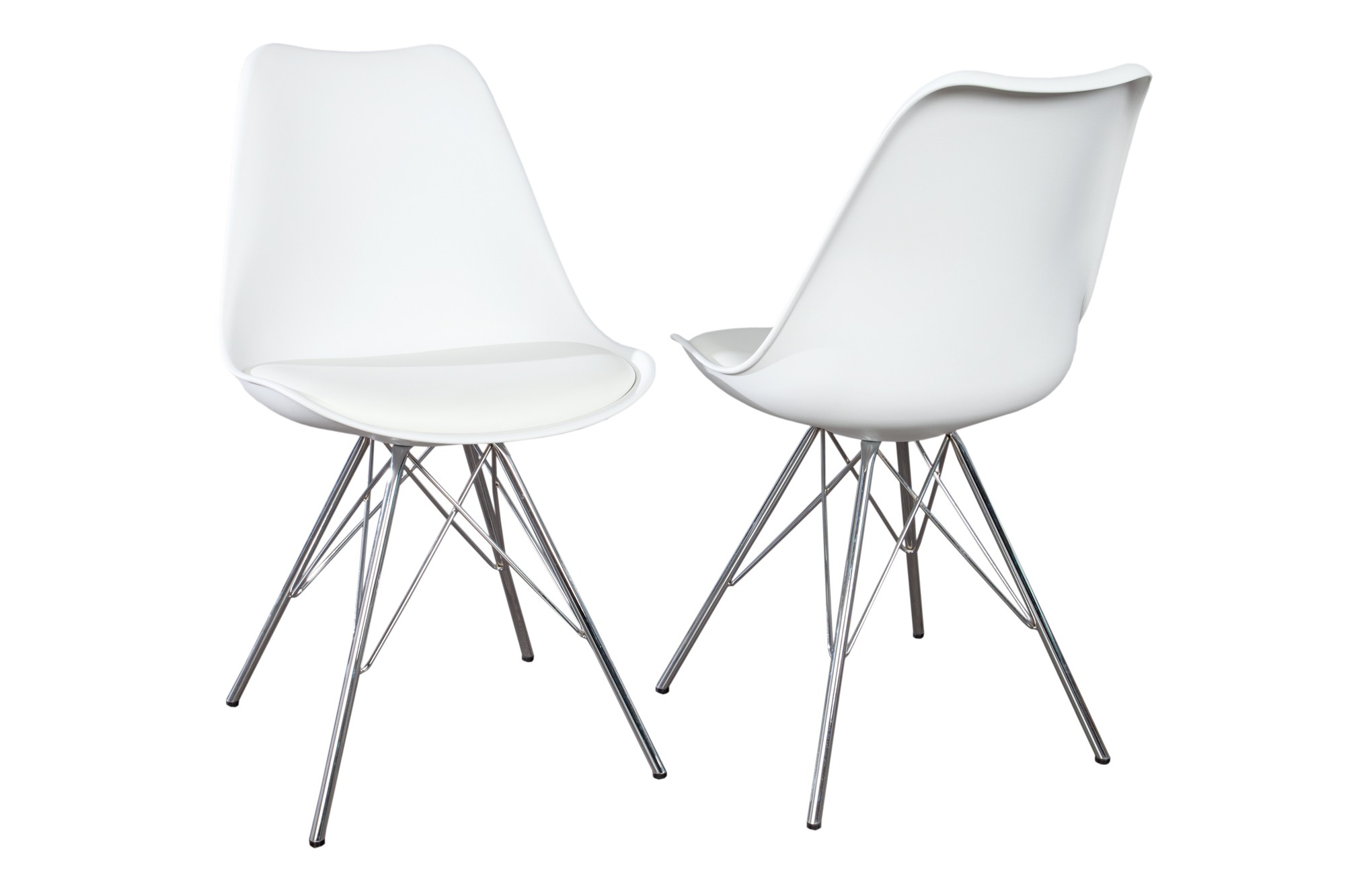 Levně Estila Designová Židle Scandinavia retro bílá