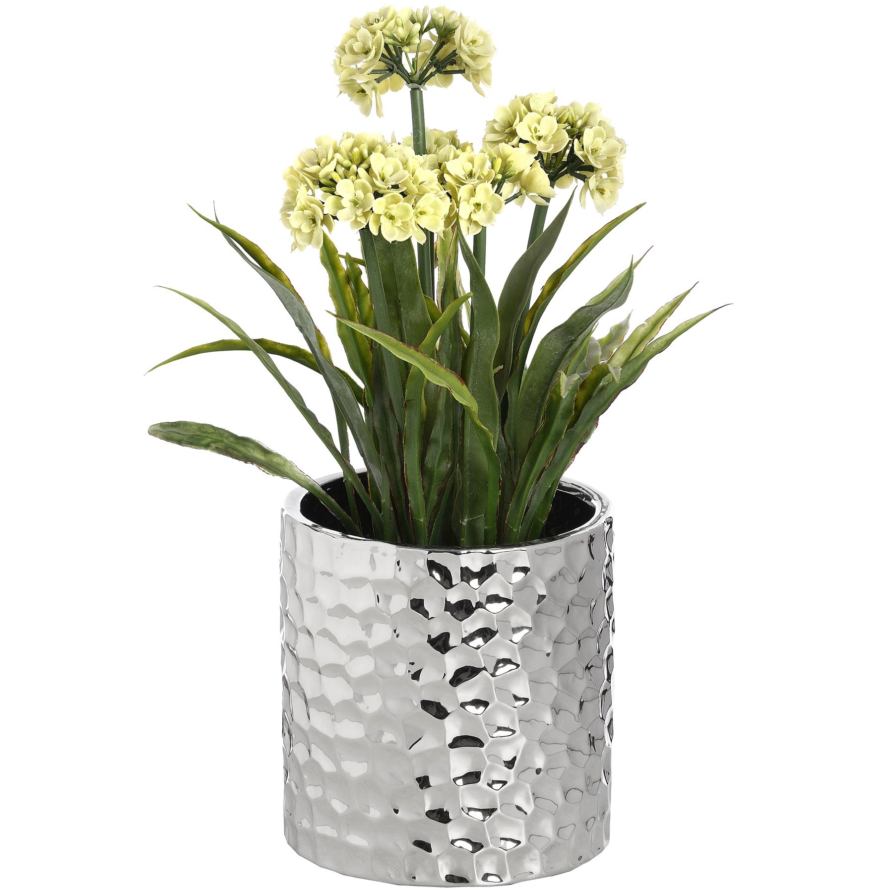 Estila Stříbrný keramický kochlík dimple efect