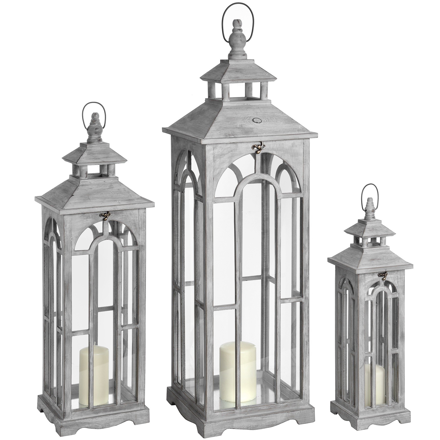 Levně Estila Set tří stylových luceren v arch designu