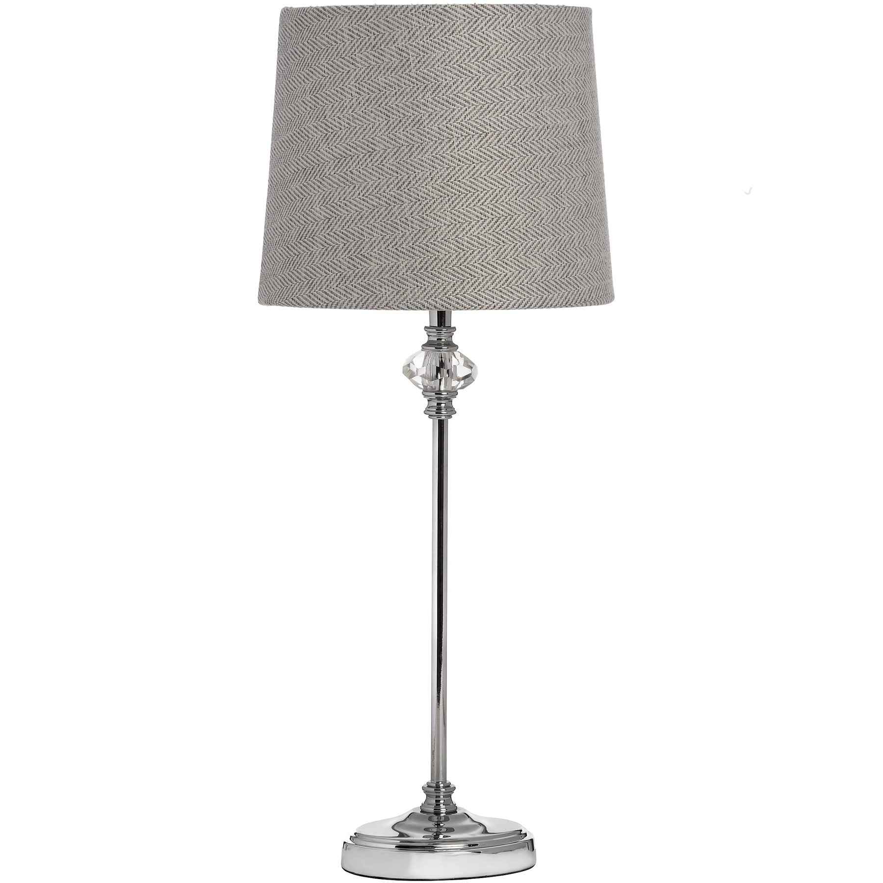 Levně Estila Stylová stolní chromová lampa FLORENCE 49cm