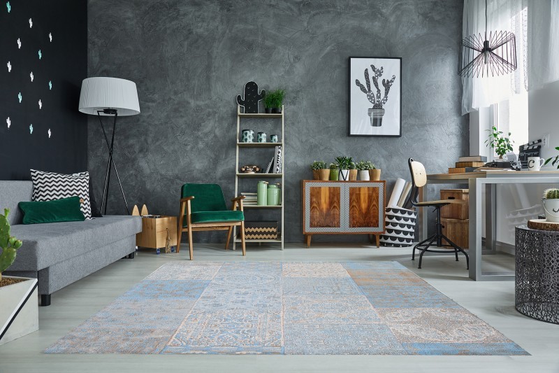 Levně Estila Luxusní vintage koberec Levante II 240x160cm modro šedý