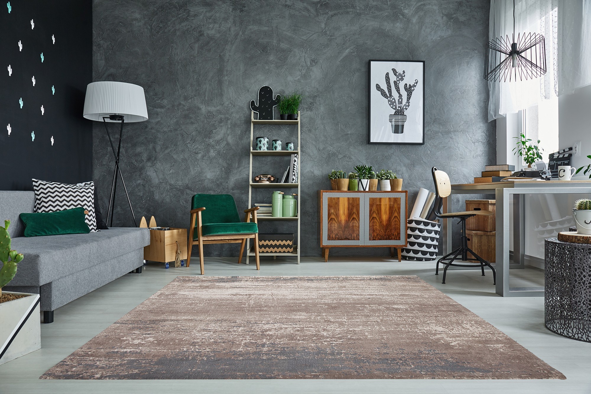 Levně Estila Luxusní designový koberec Abstract s moderním industriálním motivem 240cm