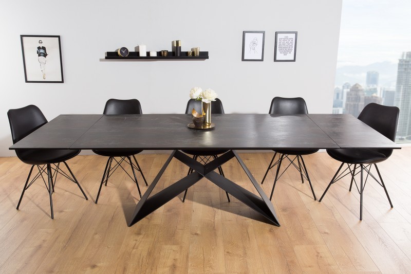 Levně Estila Designový industriální jídelní stůl Copeland III 180-260 cm