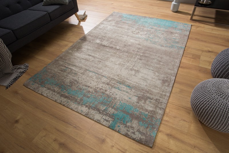 Levně Estila Designový vintage koberec Adassil v hnědo-modrém provedení 240x160cm