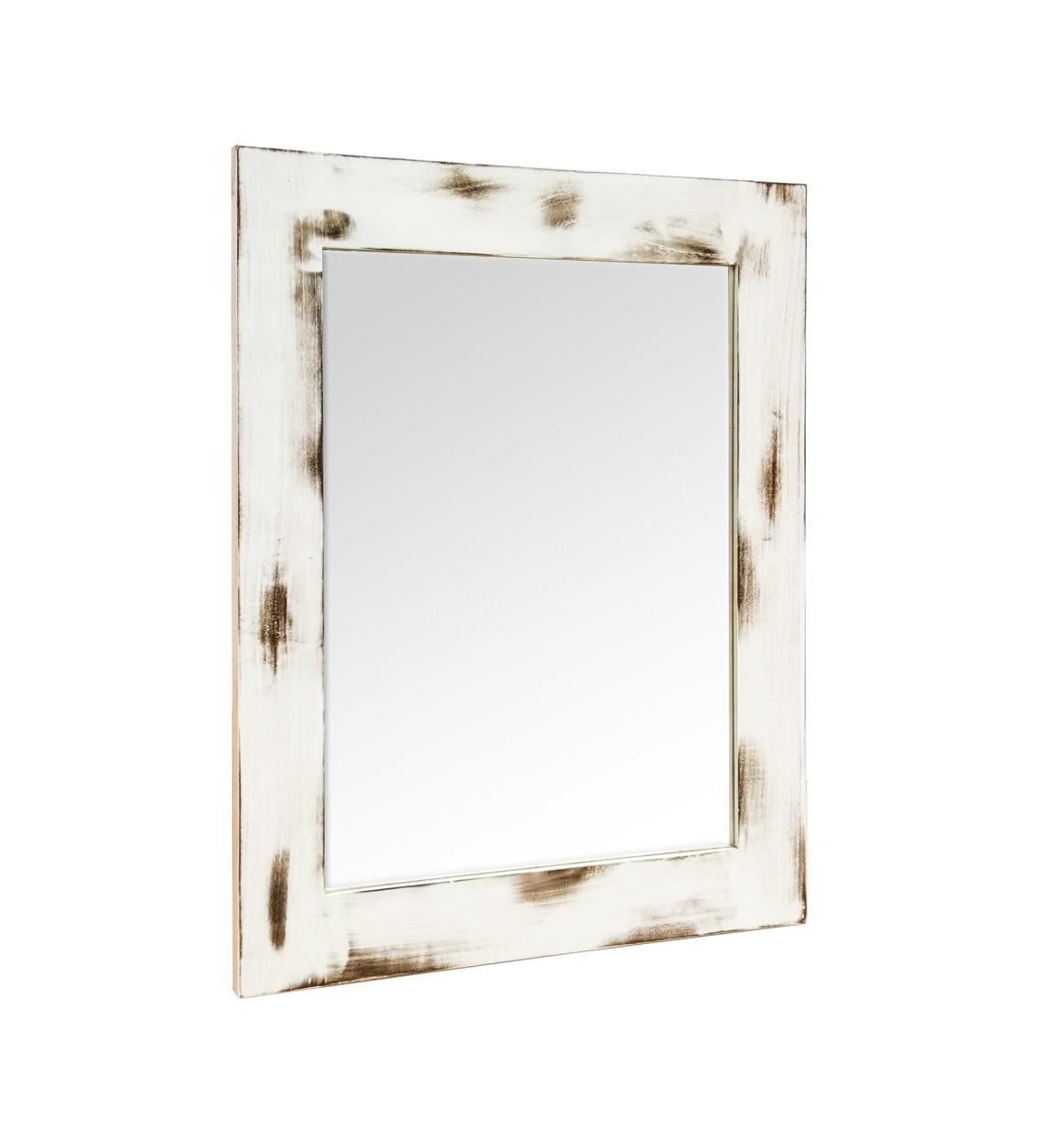 Estila Jedinečné zrcadlo BLANC z masivu 110x90