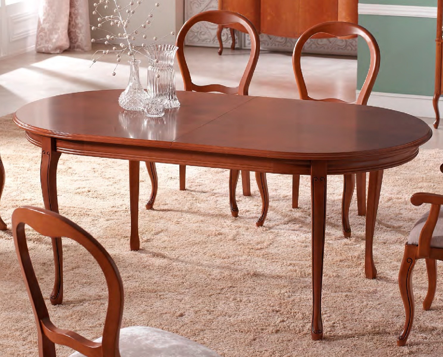 Estila Luxusní rustikální oválný jídelní stůl RUSTICA rozkládací 180-240cm