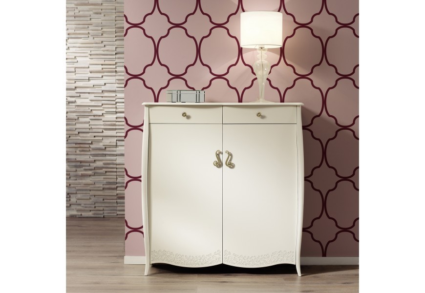 Estila Stylový rustikální botník Daphne 115cm
