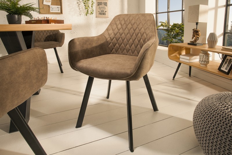 Levně Estila Moderní designová židle Ventura světlehnědá 59cm