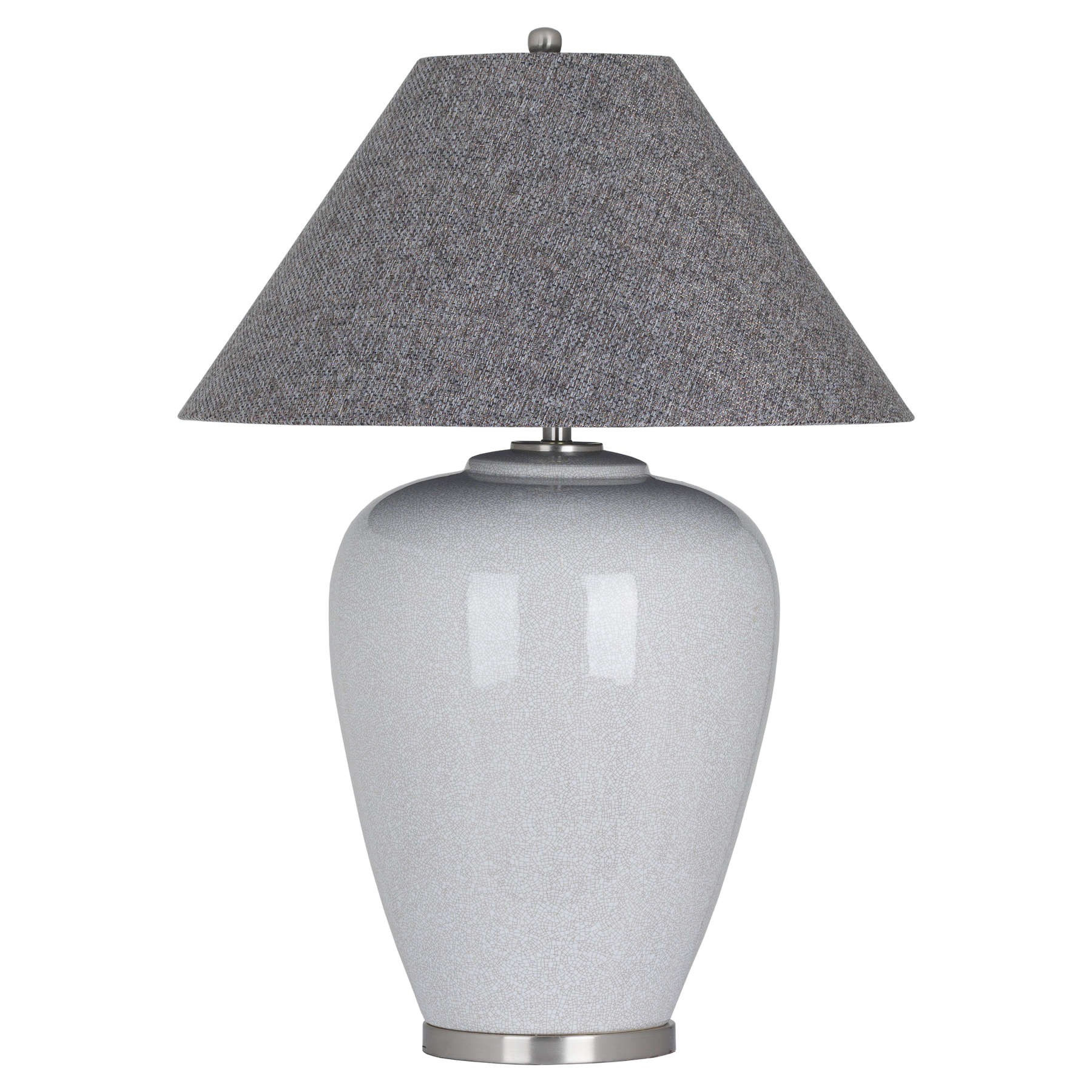 Estila Moderní designová keramická lampa Eldrico šedá 108 cm