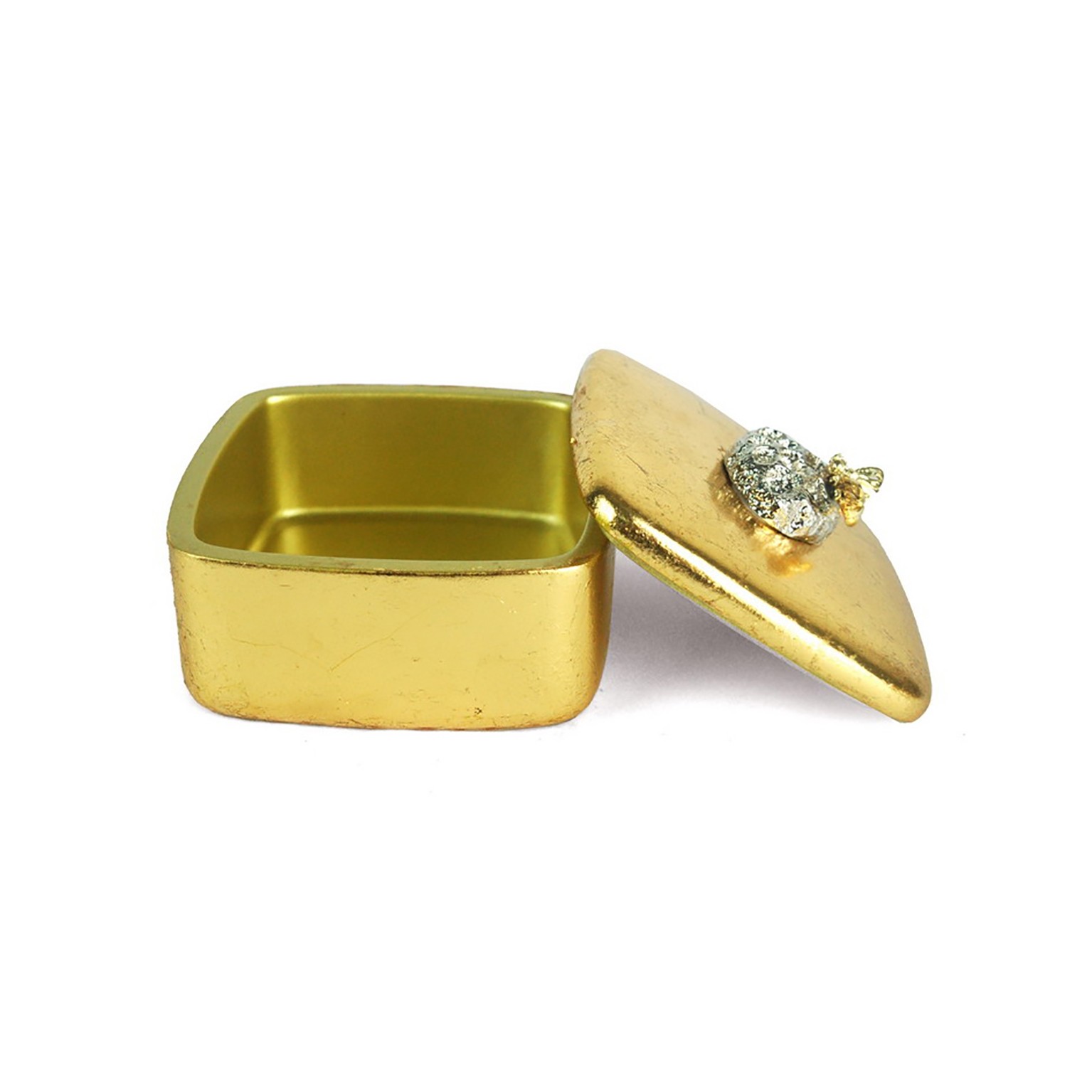 Levně Estila Designová a luxusní zlatá šperkovnice Beea 12cm