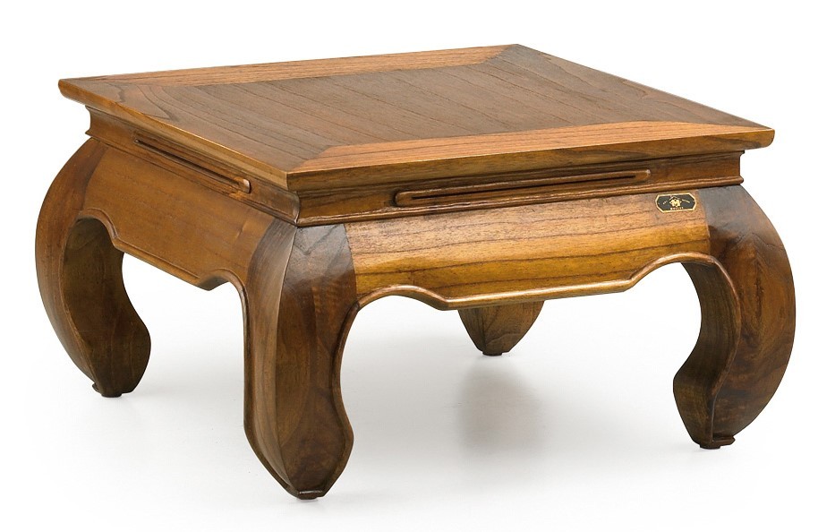 Levně Estila Orientální konferenční stolek Star ze dřeva Mindi čtvereční 60cm