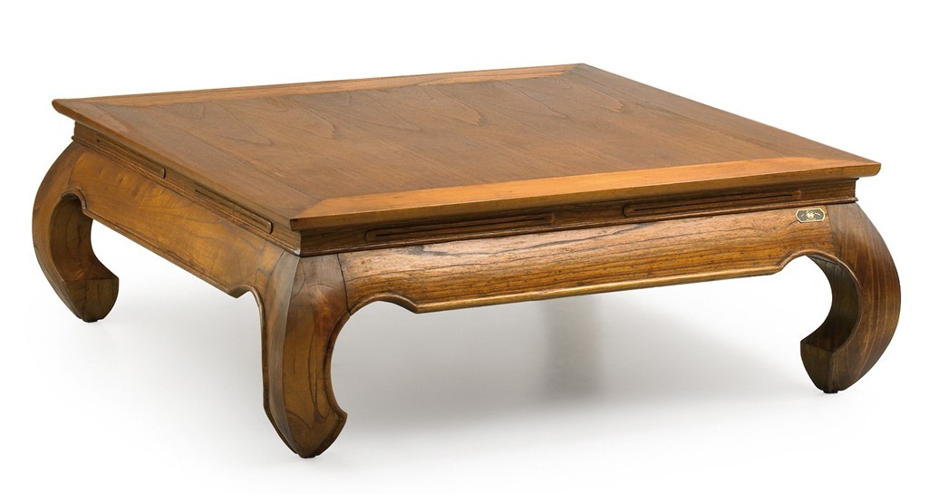 Levně Estila Luxusní konferenční stolek Star ze dřeva Mindi čtvercového tvaru 100cm
