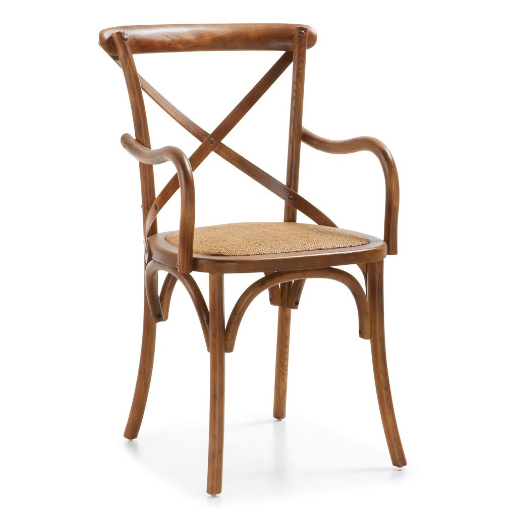 Estila Masivní elegantní židle Star s opěrkami a čalouněním 90cm