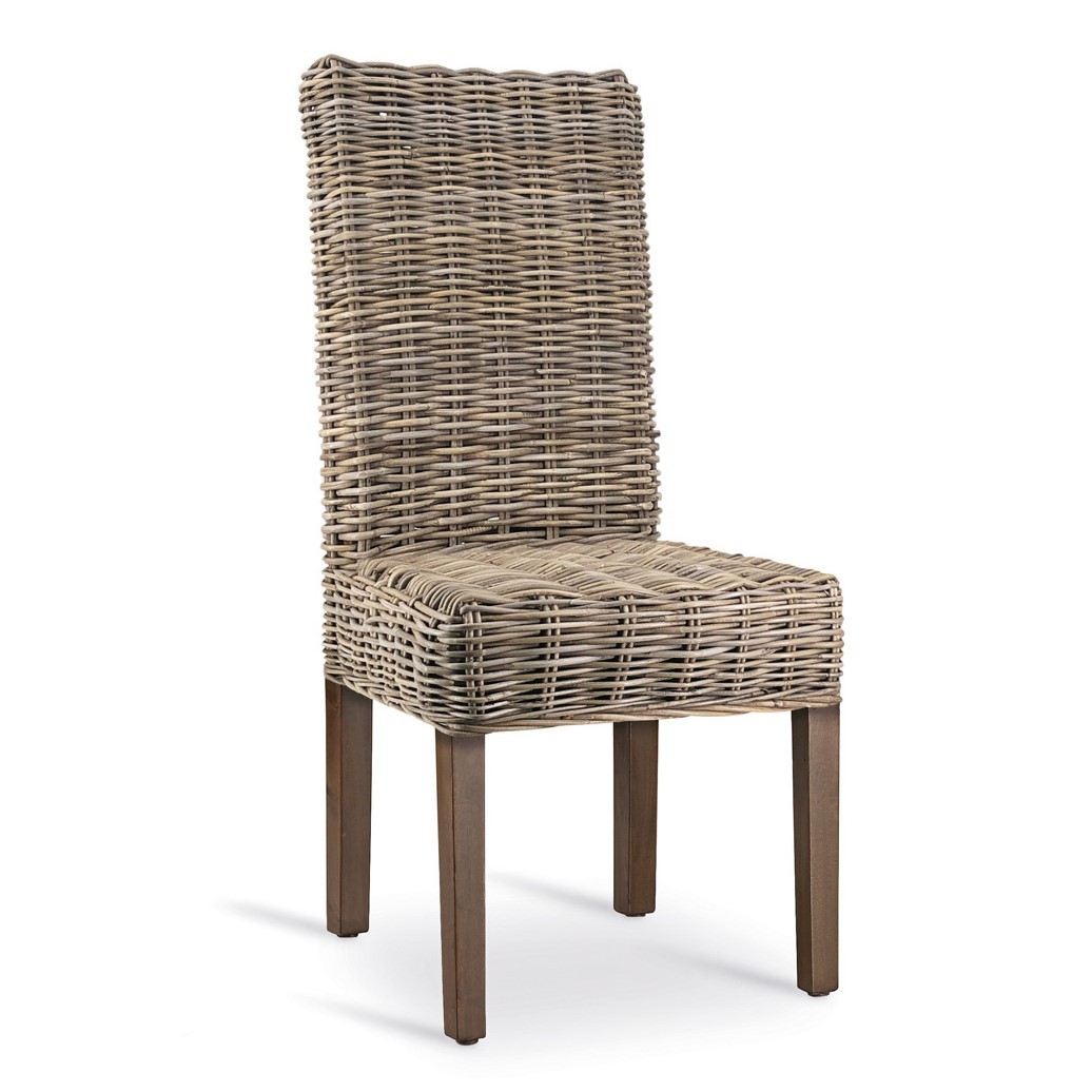 Estila Koloniální židle Rattan v přírodní barvě z ratanu a masivního dřeva Mindi 100cm