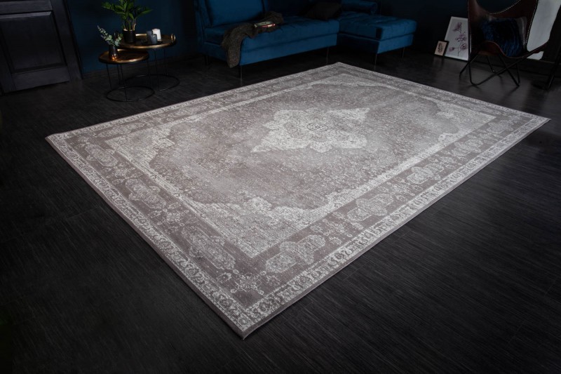 Levně Estila Orientální luxusní koberec Caubbar I v šedém vintage odstínu 350cm