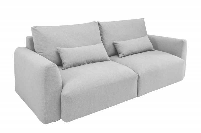 Estila Moderní sedačka Zelga v šedém textilním potahu 240cm