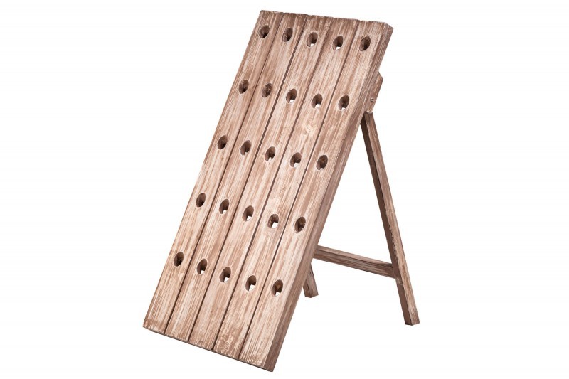 Estila Venkovská hranatá vinotéka Crawley s kruhovými otvory na láhve 88cm