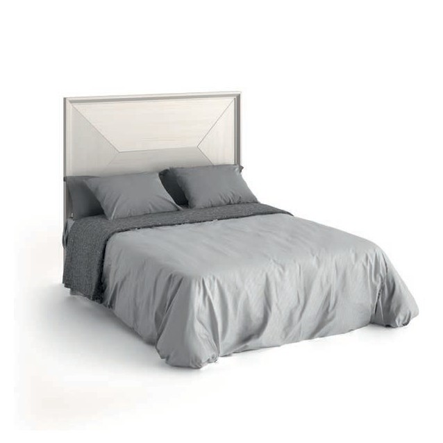 Levně Estila Masivní luxusní postel Estoril s hranatým čelem a čalouněným rámem na matraci 135/150 / 180cm