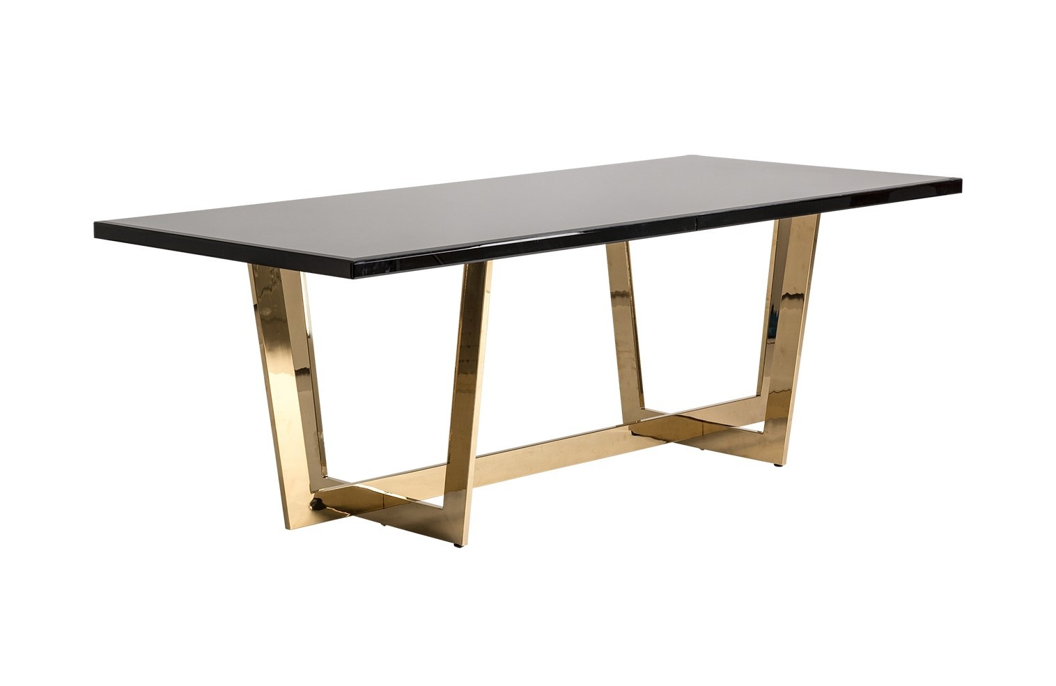 Estila Art deco jídelní stůl Oliva II zlato černý 220cm