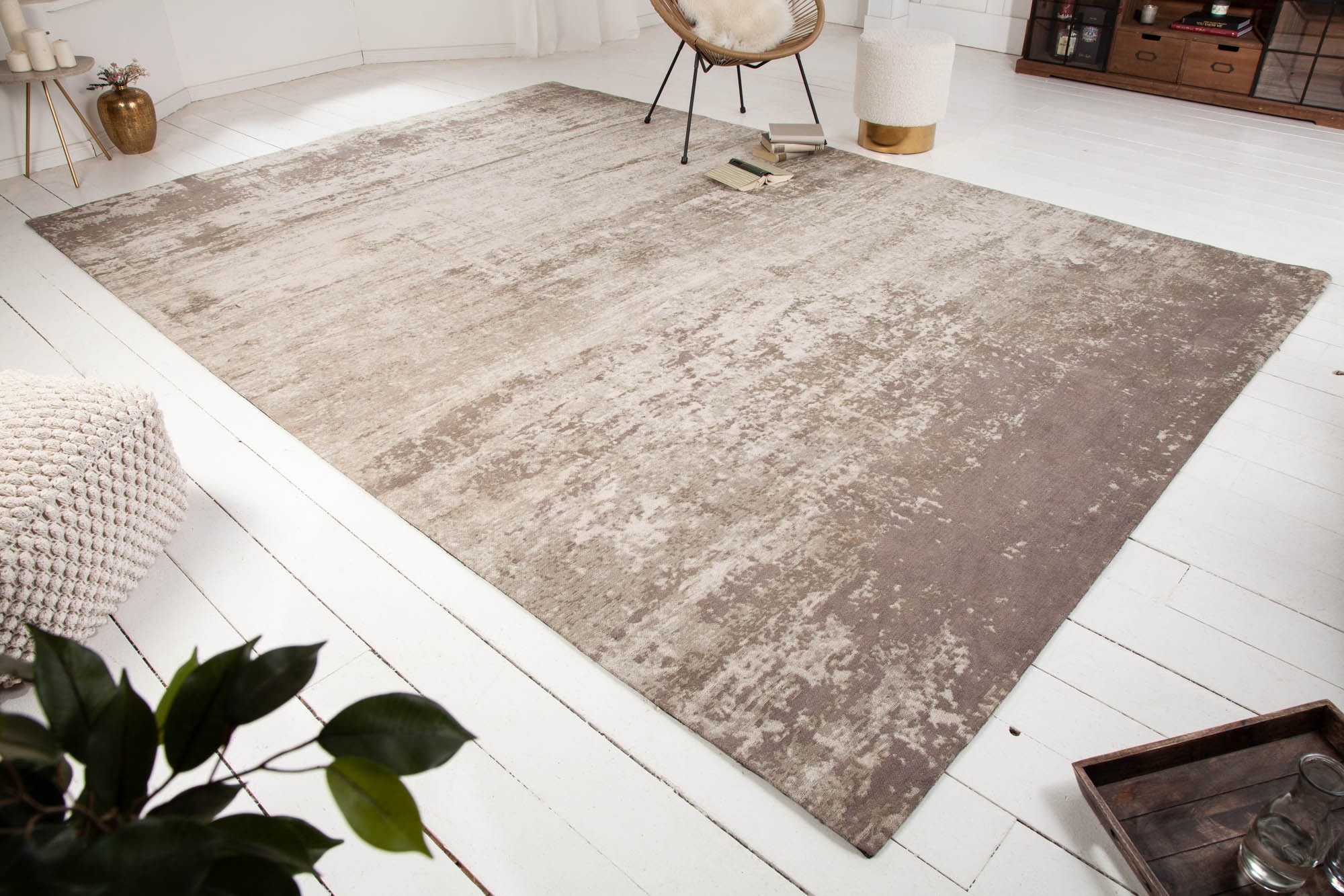 Estila Orientální nadčasový obdélníkový koberec Adassil béžové barvy 350cm