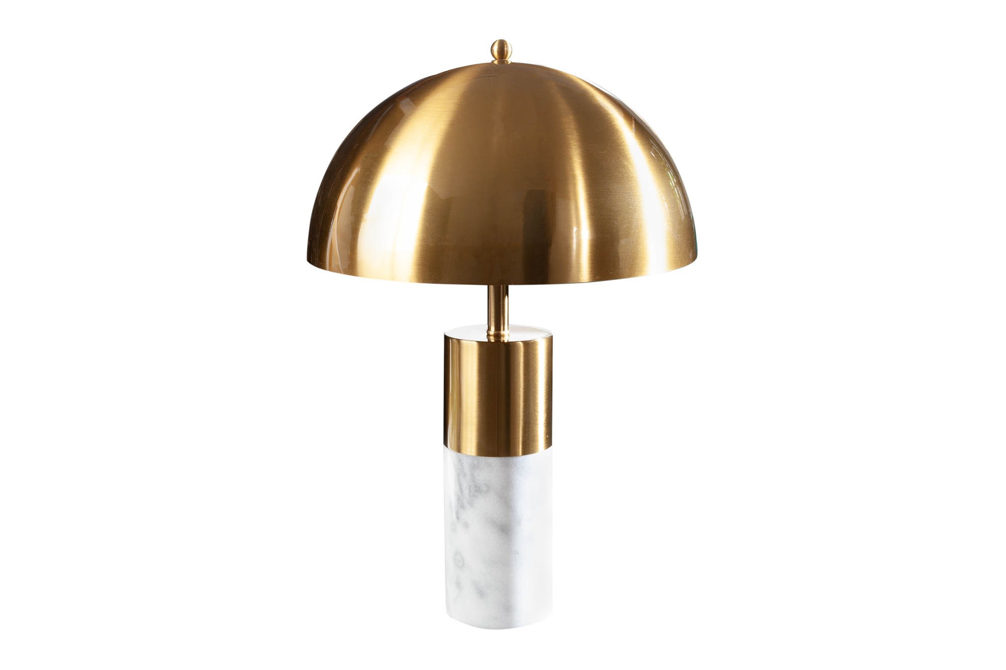 Levně Estila Art-deco luxusní stolní lampa Jaspeado s mramorovou podstavou a zlatým stínítkem 52cm