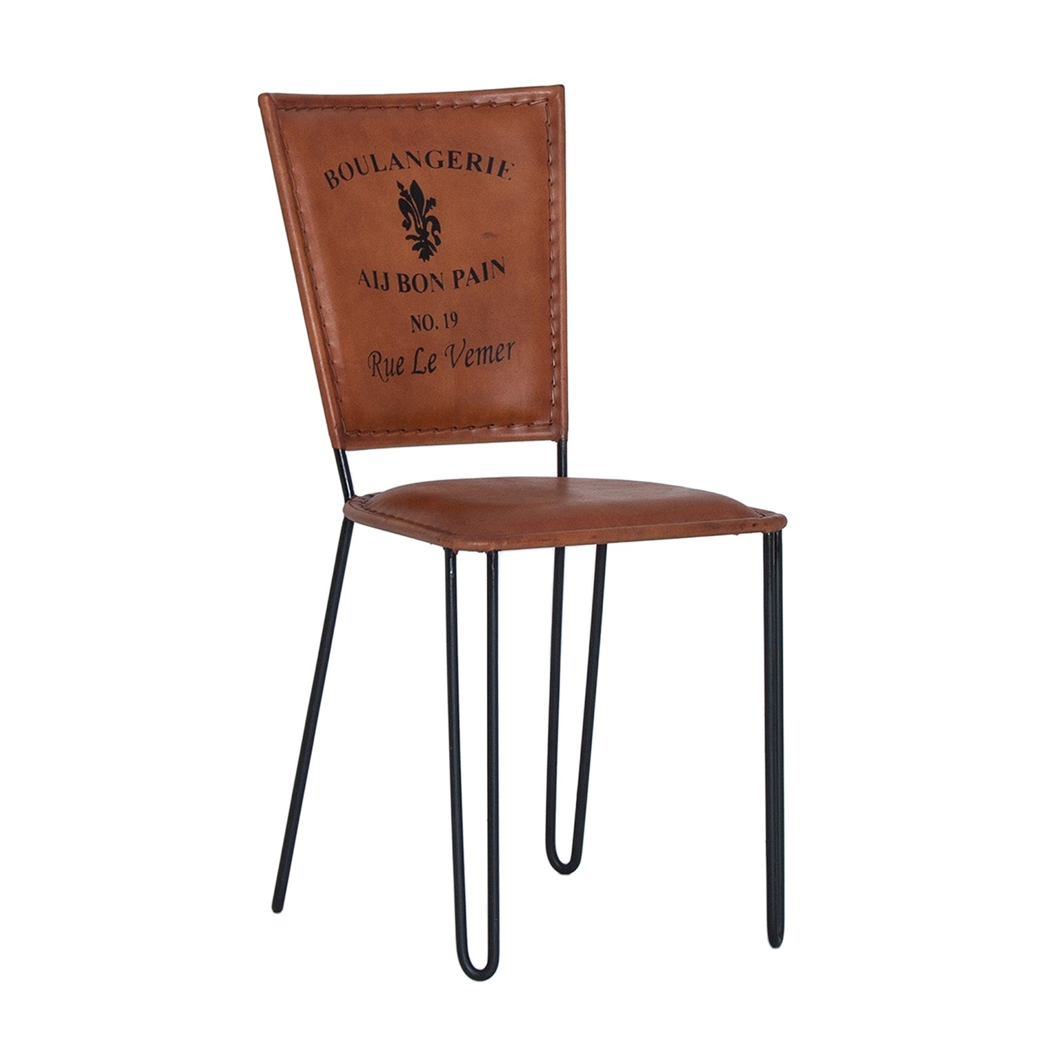 Levně Estila Vintage kožená židle LIVERPOOL