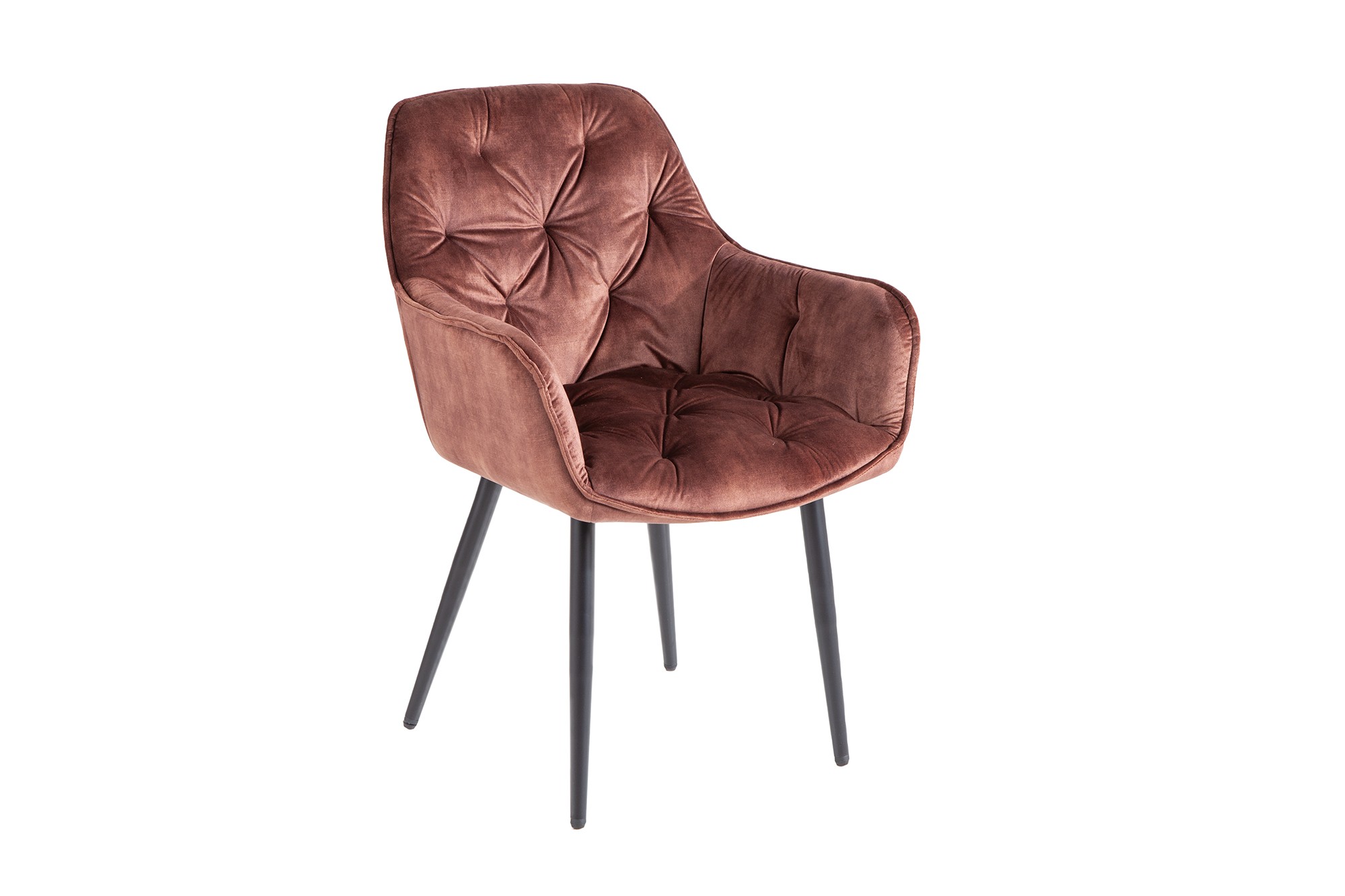 Estila Retro designové hnědé čalouněné křeslo Milano s područkami 84cm