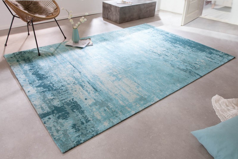 Levně Estila Retro designový koberec Vernon tyrkysové barvě obdélníkového tvaru 240cm