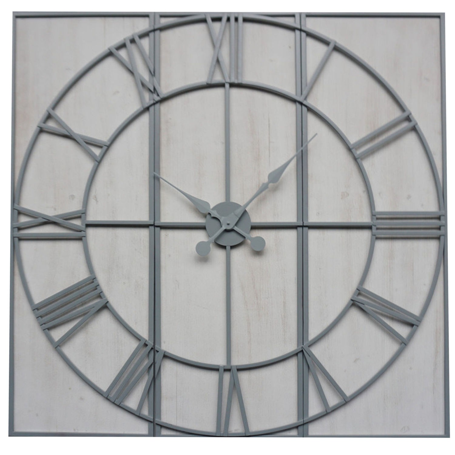 Levně Estila Moderní designové nástěnné hodiny Rosa ze dřeva a kovu 112cm