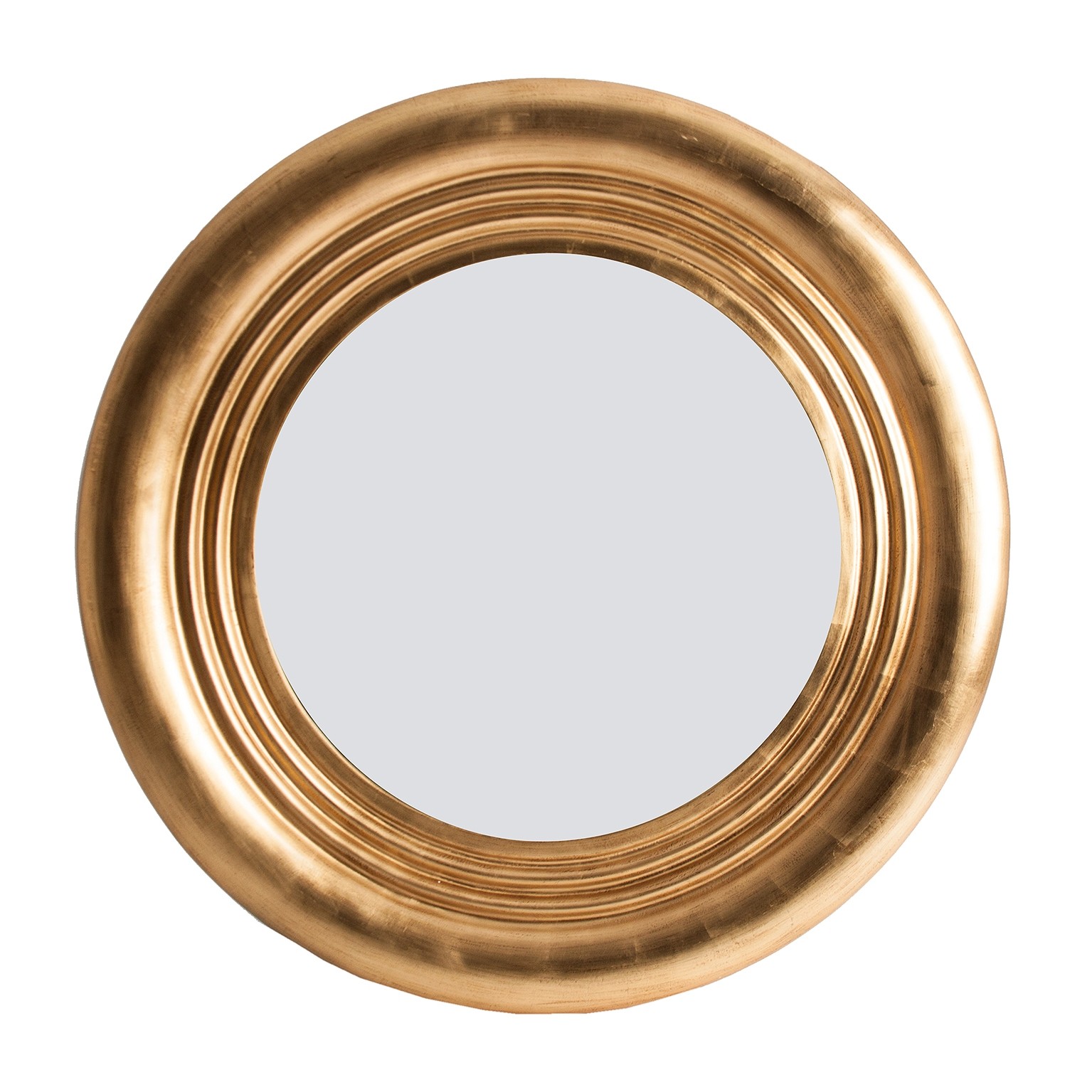Estila Luxusní art-deco kulaté velké nástěnné zlaté zrcadlo 142cm