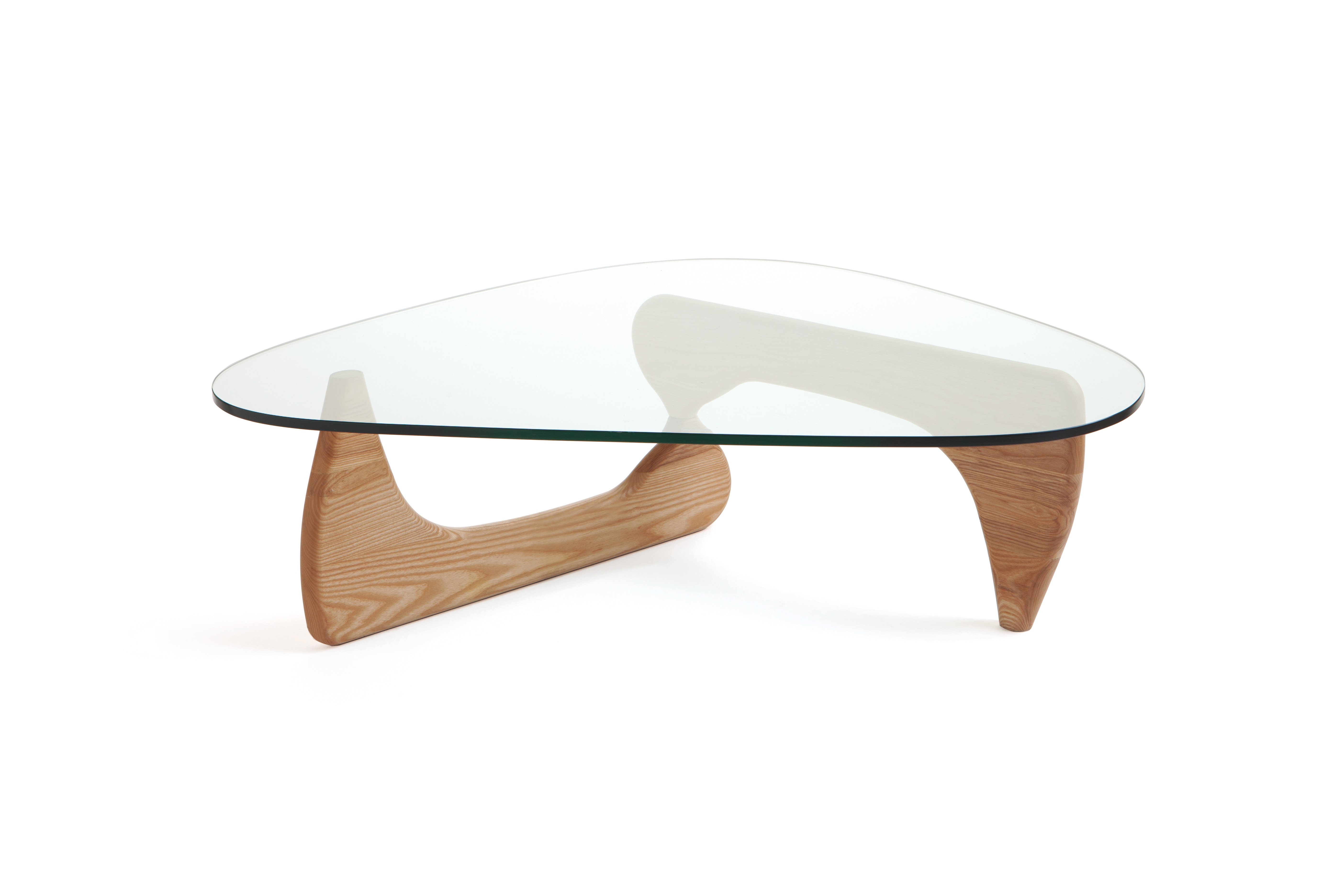 Estila Moderní designový konferenční stolek Dezina ze skla s hnědou dřevěnou podstavou 126cm