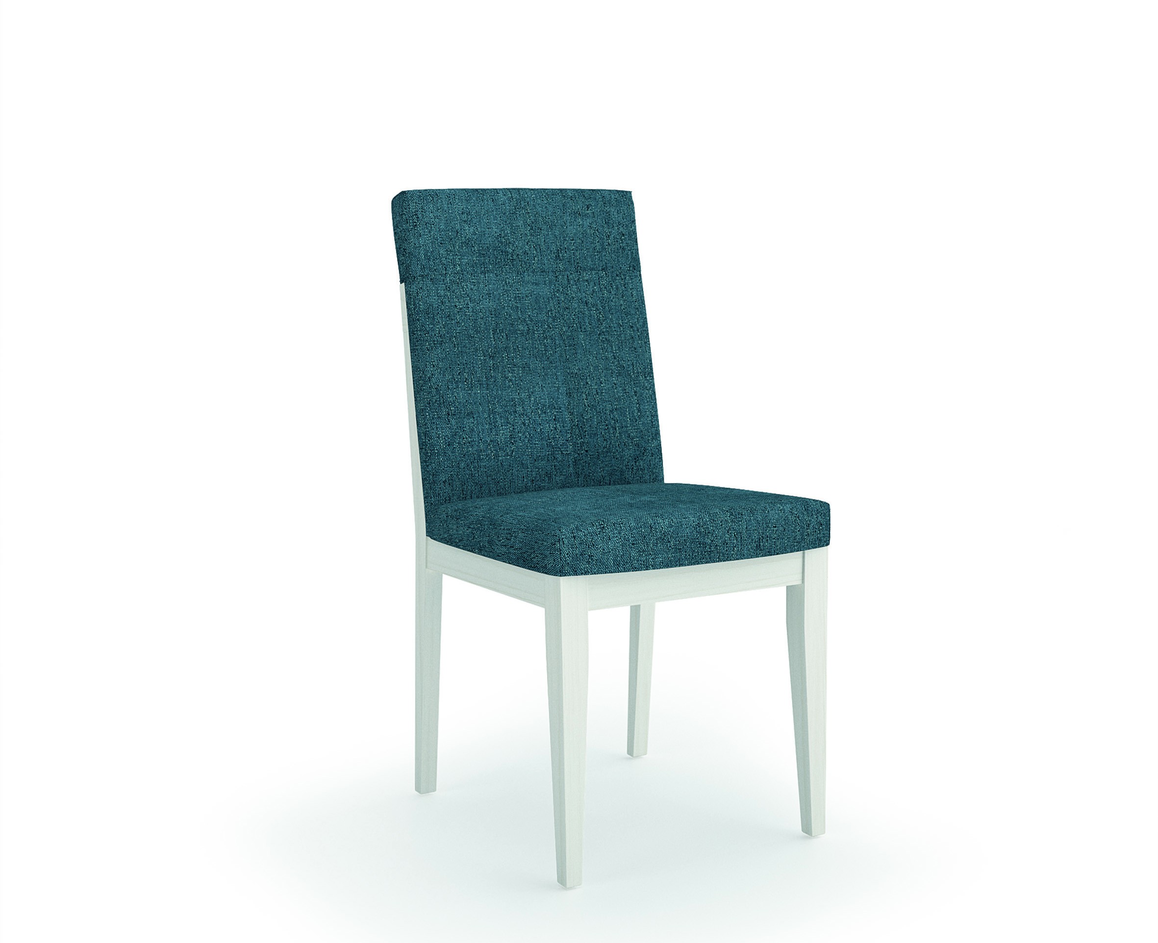 Levně Estila Designová moderní jídelní židle Cerdena z masivu s textilním čalouněním 96cm