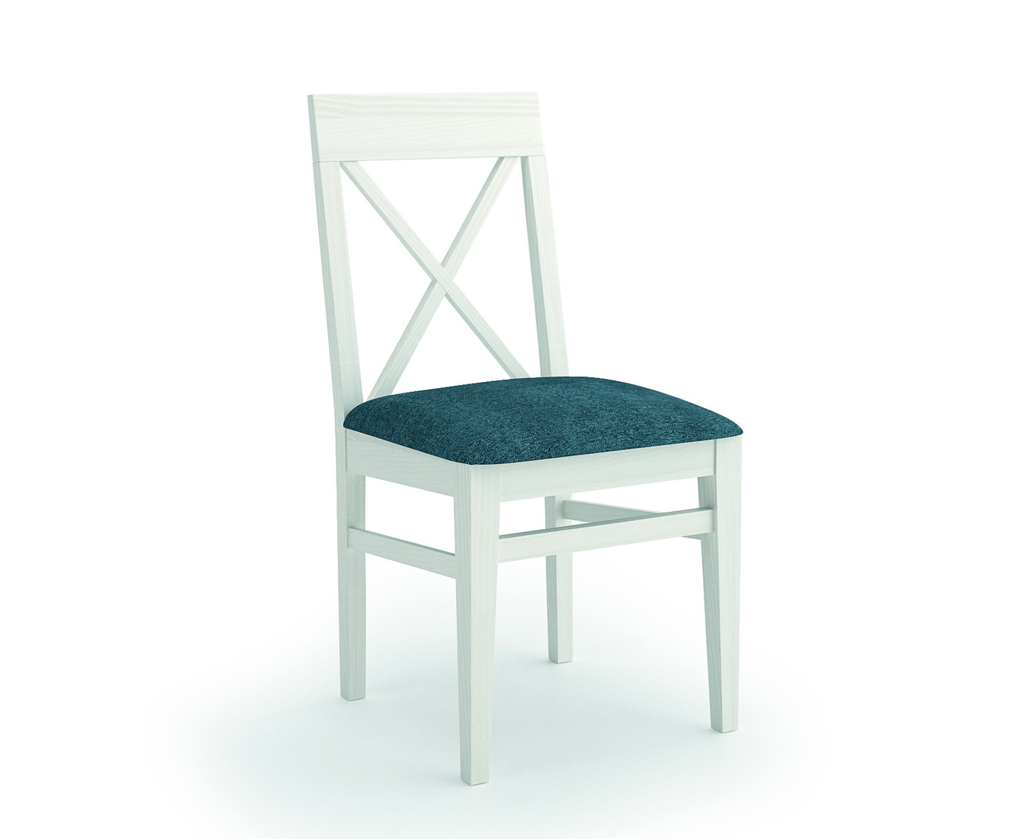 Estila Stylová jídelní židle Verona s masivními nohama a textilním čalouněním 90cm