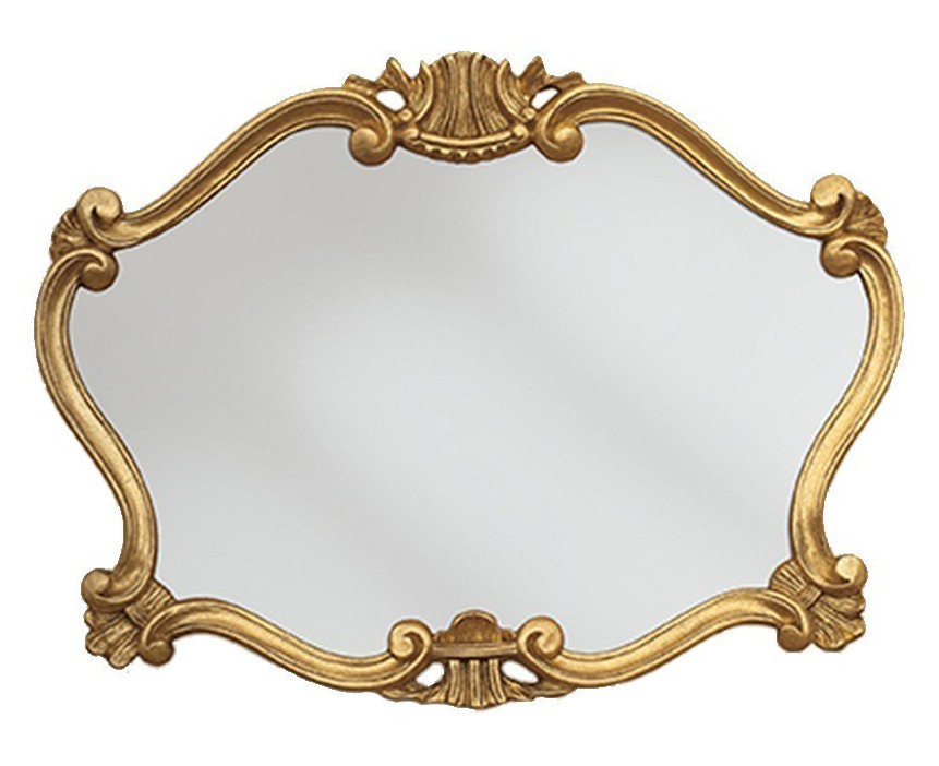 Estila Luxusní nástěnné barokní zrcadlo Emociones se zlatým ozdobným rámem 91cm
