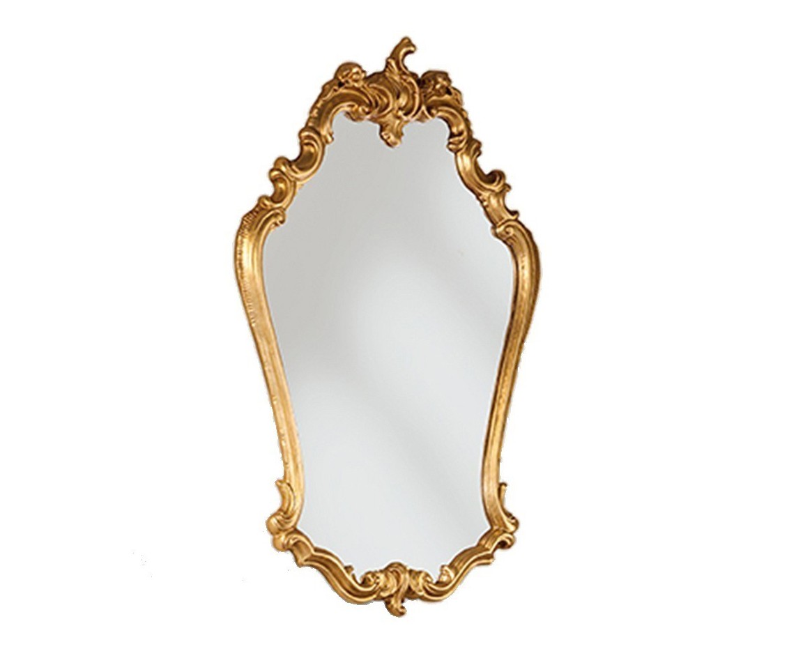 Levně Estila Barokní zrcadlo Emociones s ozdobným rámem ve zlaté barvě 92cm