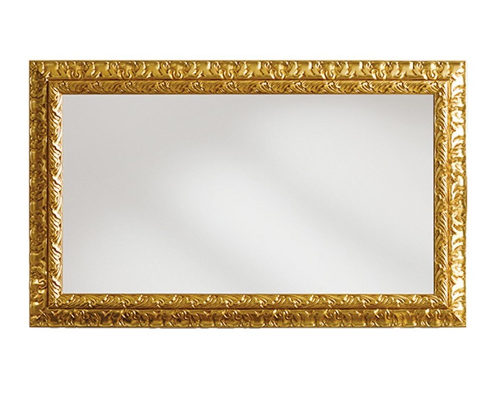 Levně Estila Luxusní barokní zrcadlo Clasica s bohatě zdobeným zlatým rámem obdélníkového tvaru 148cm