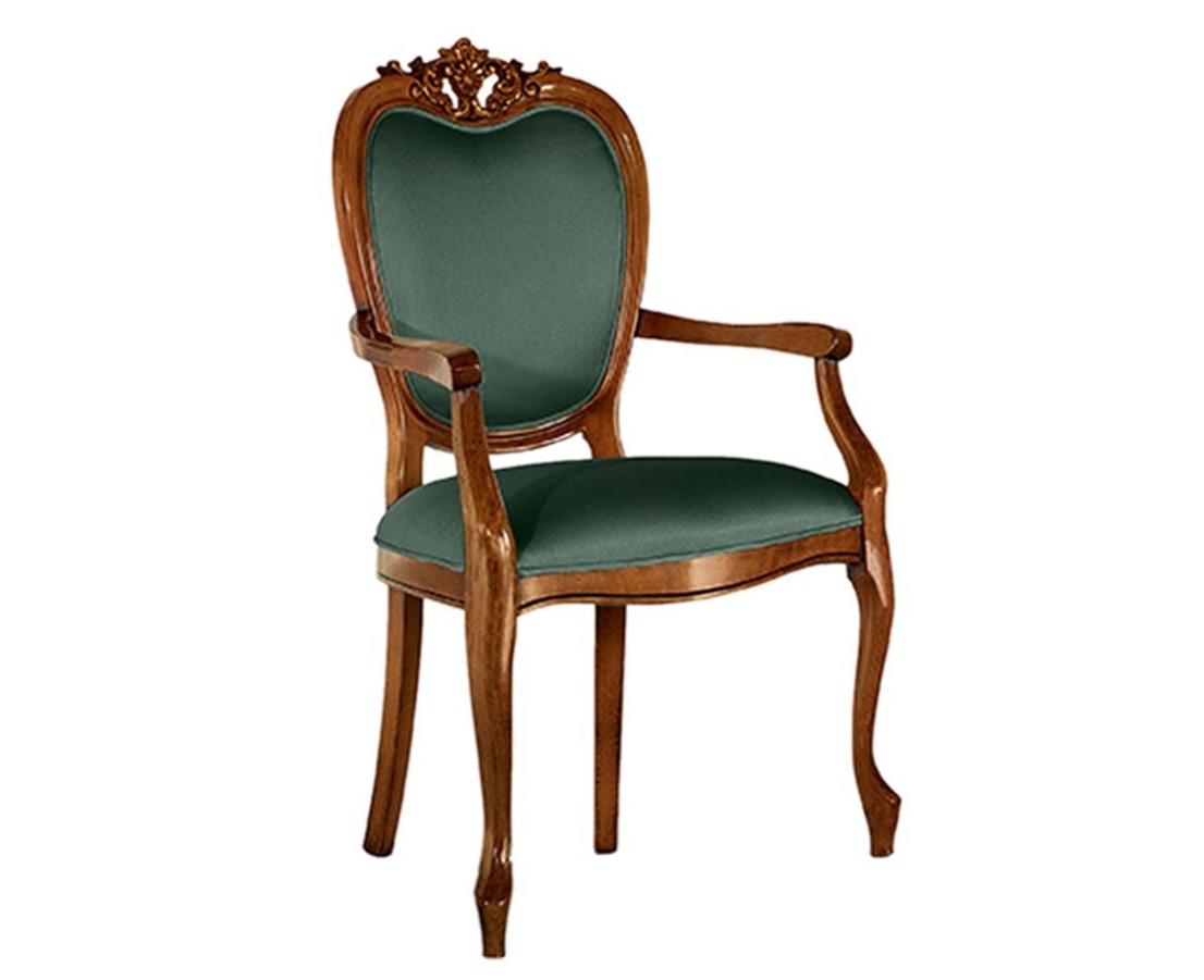 Levně Estila Barokní luxusní jídelní židle Pasiones s čalouněním as masivními vyřezávanými nožičkami 102cm