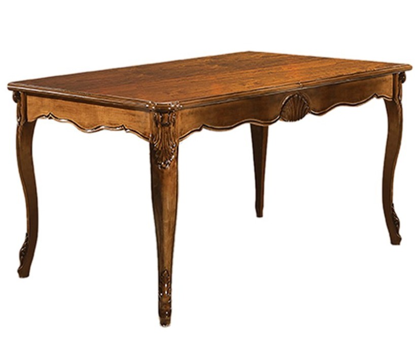 Levně Estila Luxusní rustikální jídelní stůl Pasiones obdélníkového tvaru z dřevěného masivu s vyřezávanou výzdobou 160cm