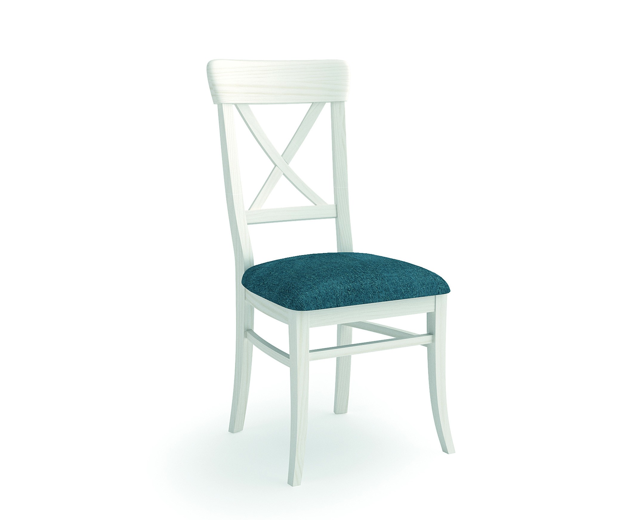 Levně Estila Luxusní jídelní židle Cruceta z masivního dřeva s čalouněním 97cm