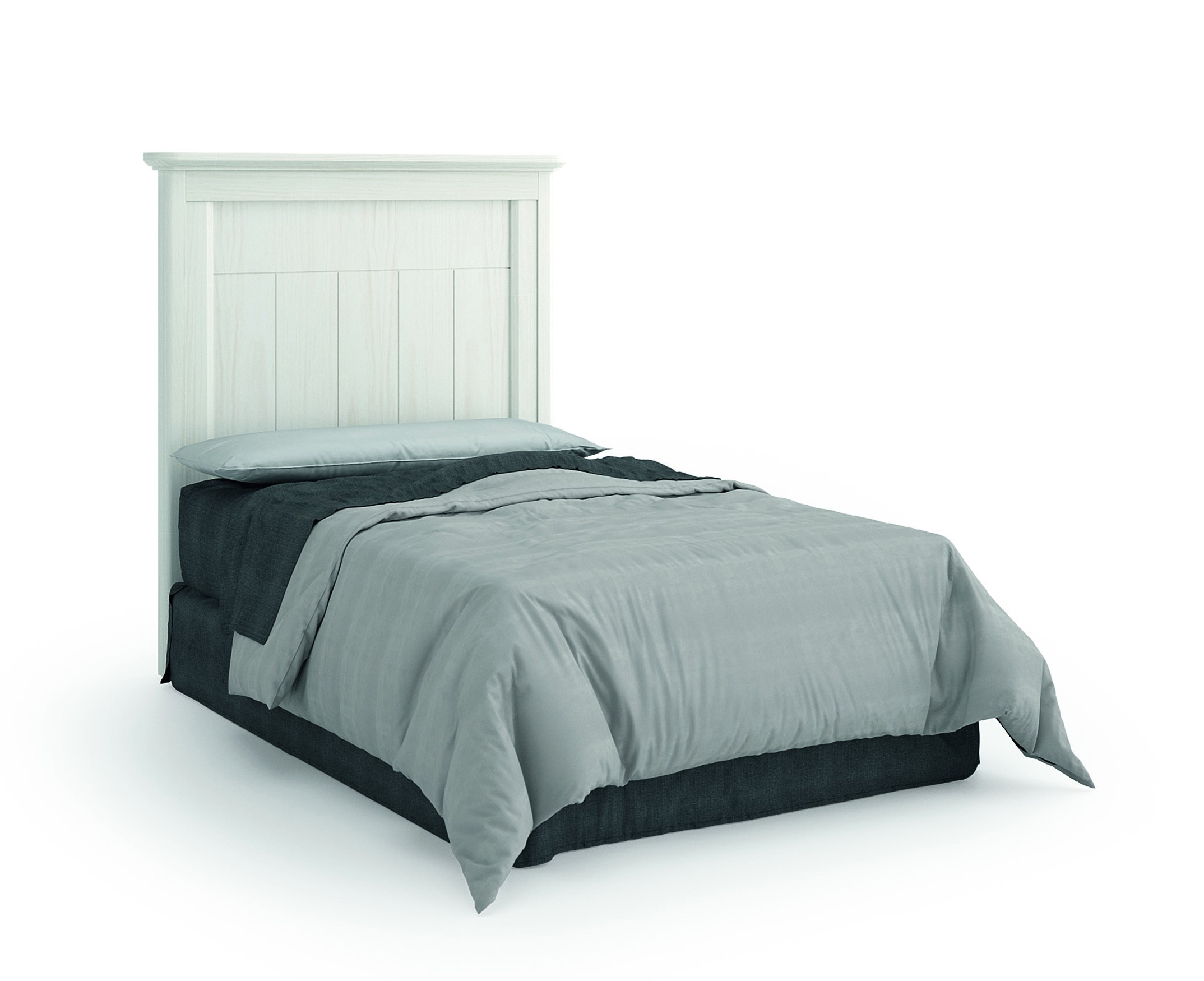 Levně Estila Luxusní moderní vysoké čelo postele Cerdena z masivního dřeva na jednolůžkovou postel 135cm