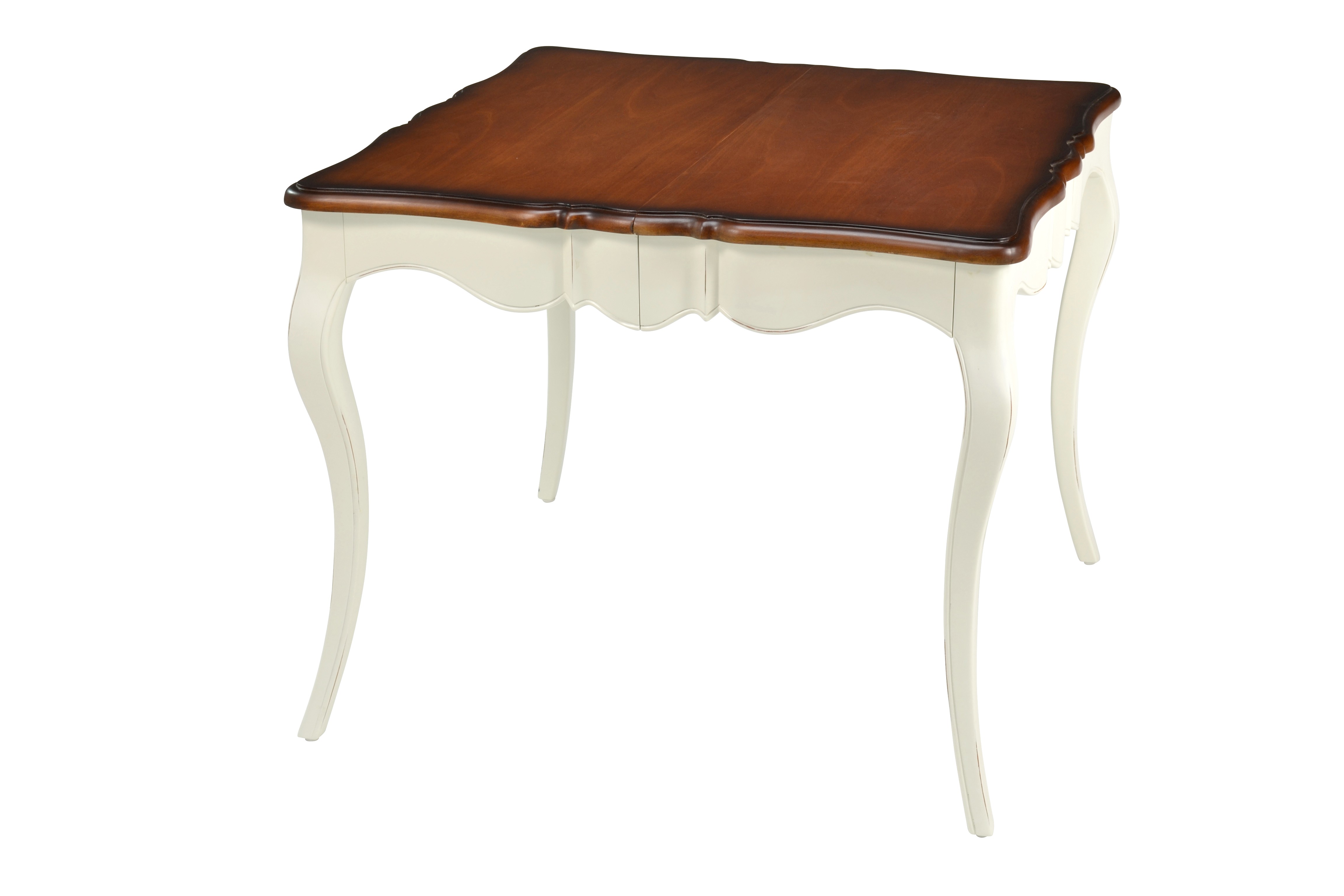 Estila Provence čtvercový rozkládací jídelní stůl Deliciosa v bílé barvě 156cm