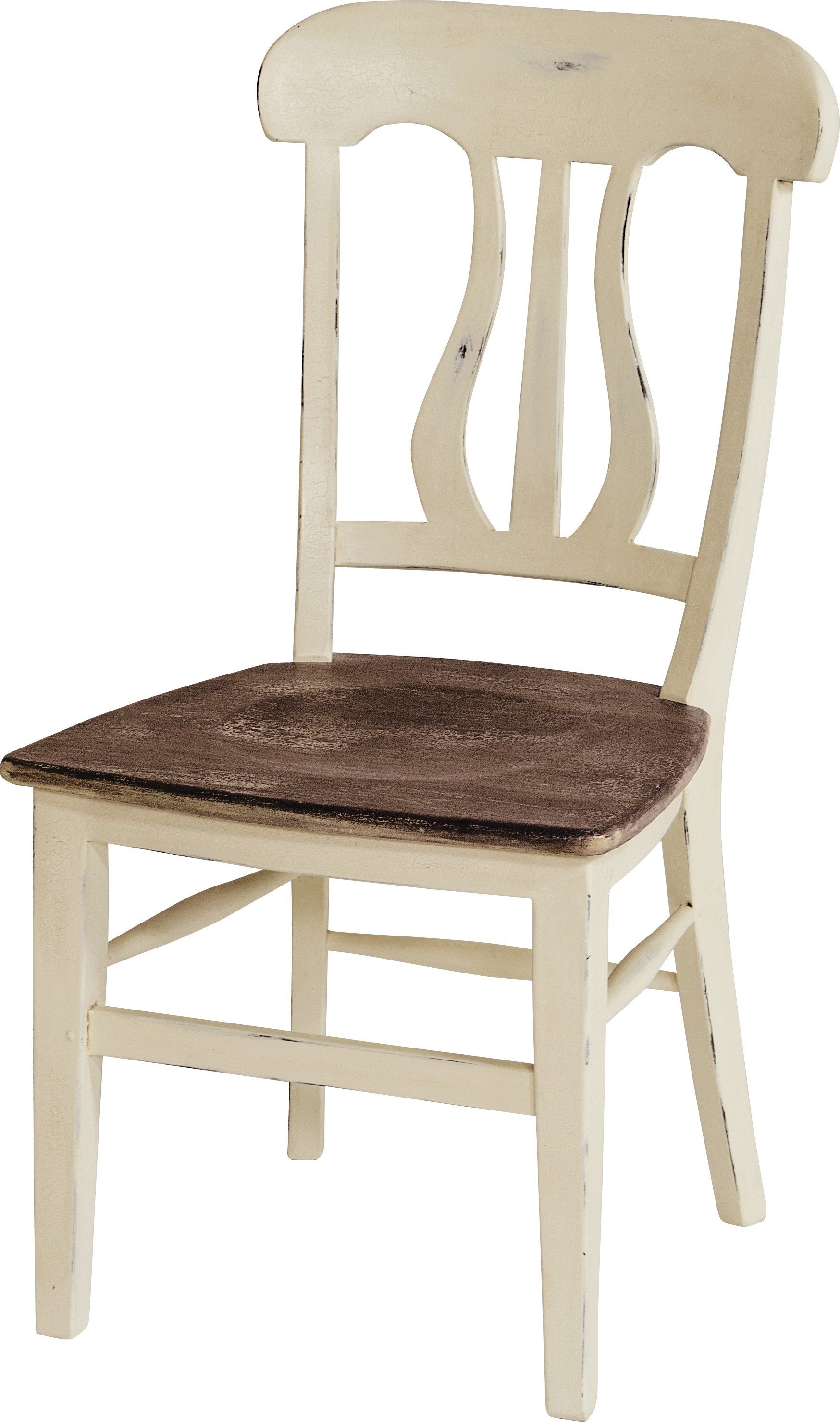 Levně Estila Jídelní židle Antoinette v provence stylu z masivního mahagonového dřeva 96cm