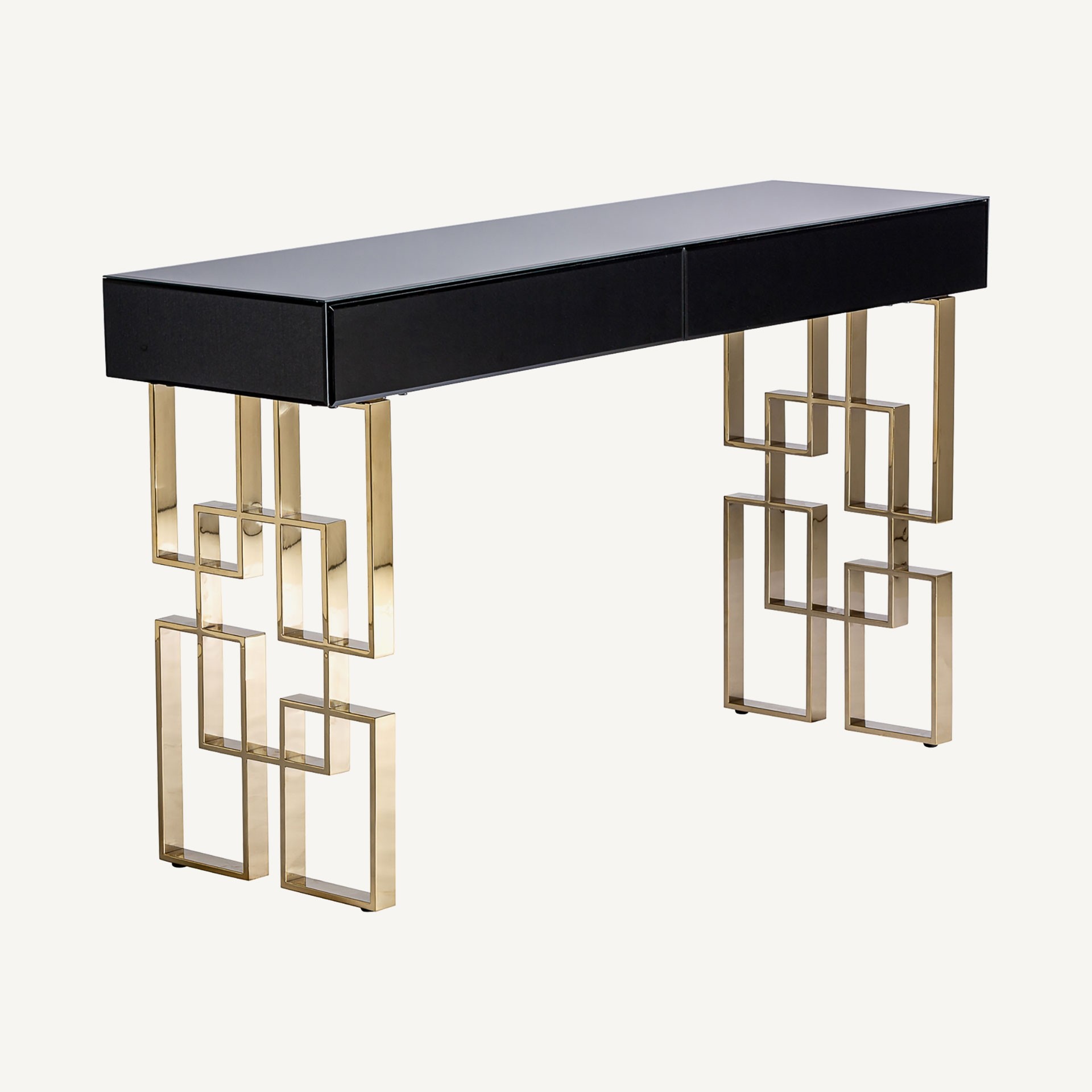 Estila Stylová art-deco konzole WEIN černá