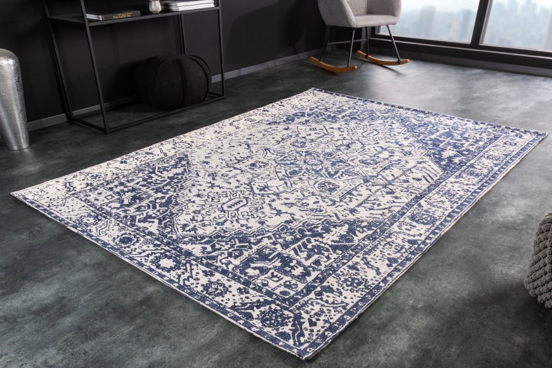Levně Estila Orientální koberec Noyf bílo-modrý obdélníkový 230cm