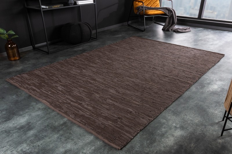 Levně Estila Produkt Moderní tmavě hnědý koberec Mare obdélníkového tvaru z konopných vláken 230cm