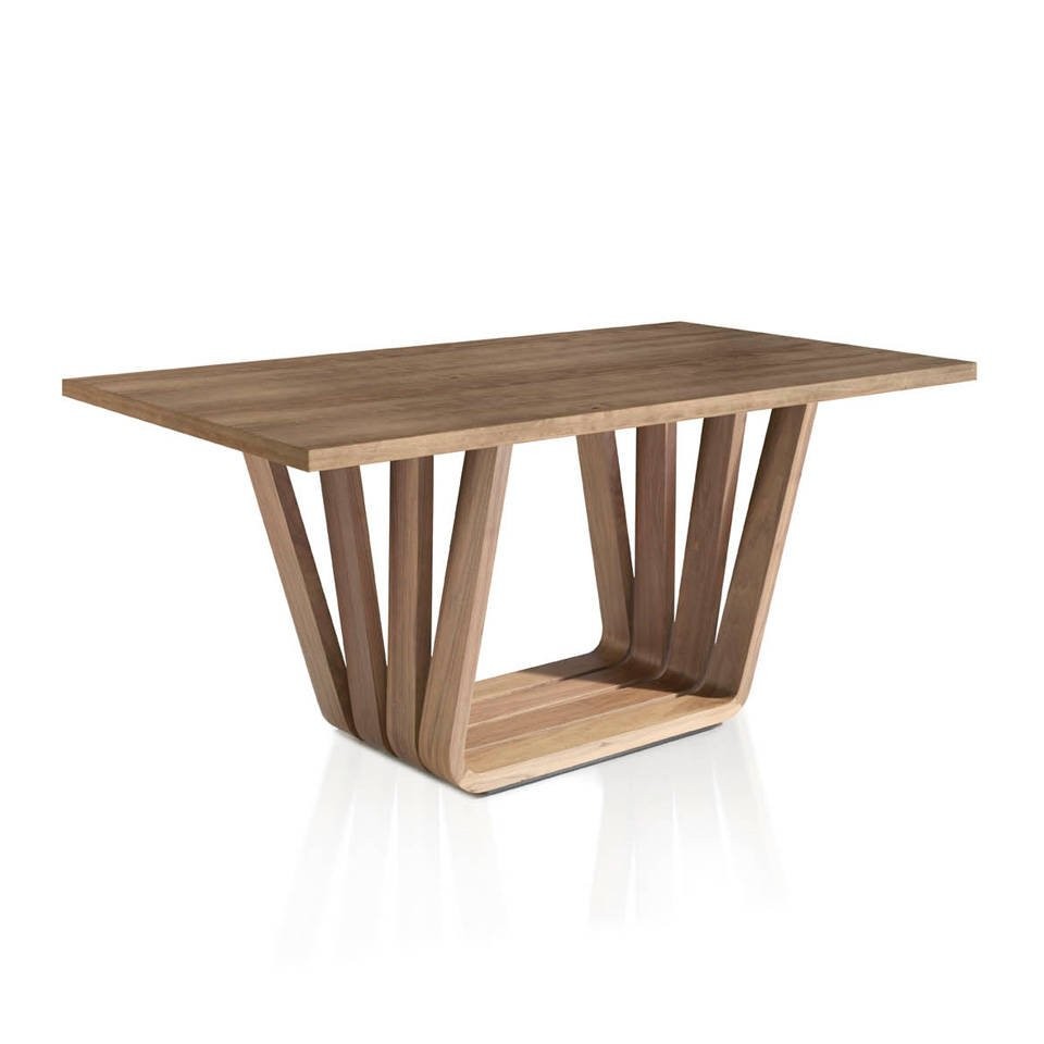 Estila Moderní jídelní stůl Vita Naturale s dřevěnou podstavou 180/200cm